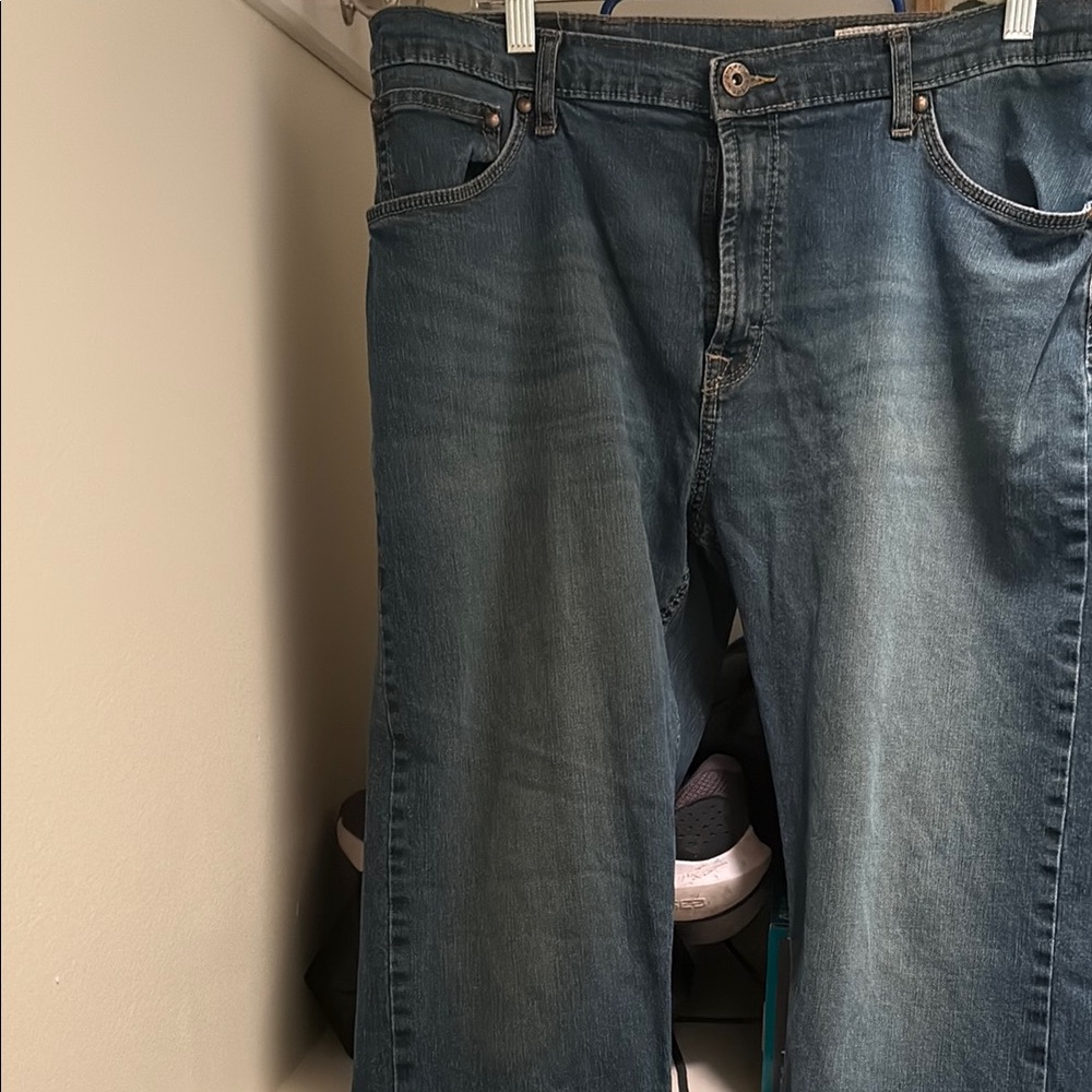 Wrangler Blue Cargo Pants Relaxed Fit